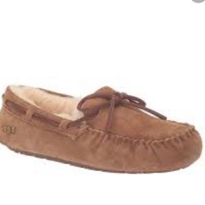 UGG Dakota Tan Suede Pure Wool Slip On Shoes